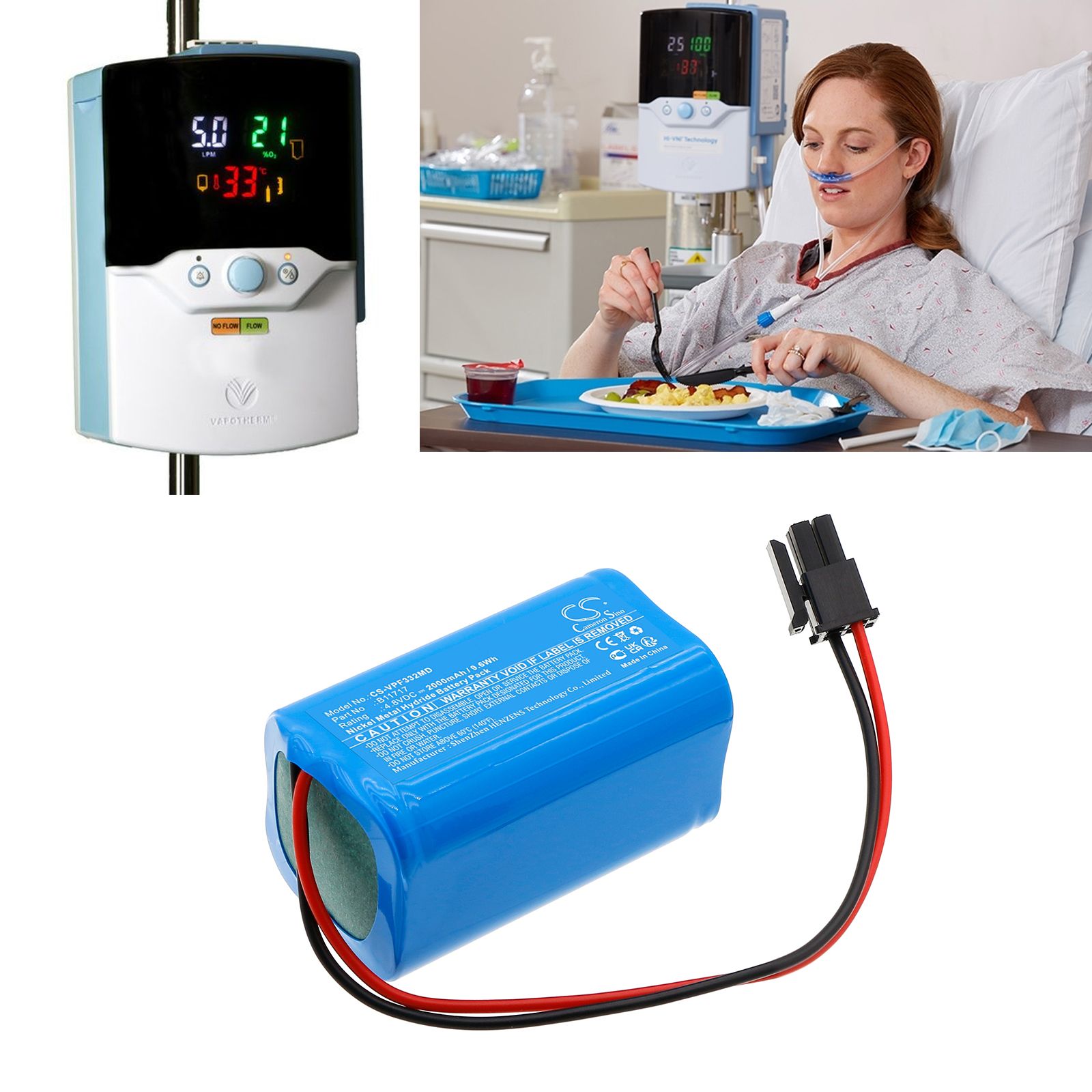 Vapotherm B11717 Battery Replacement