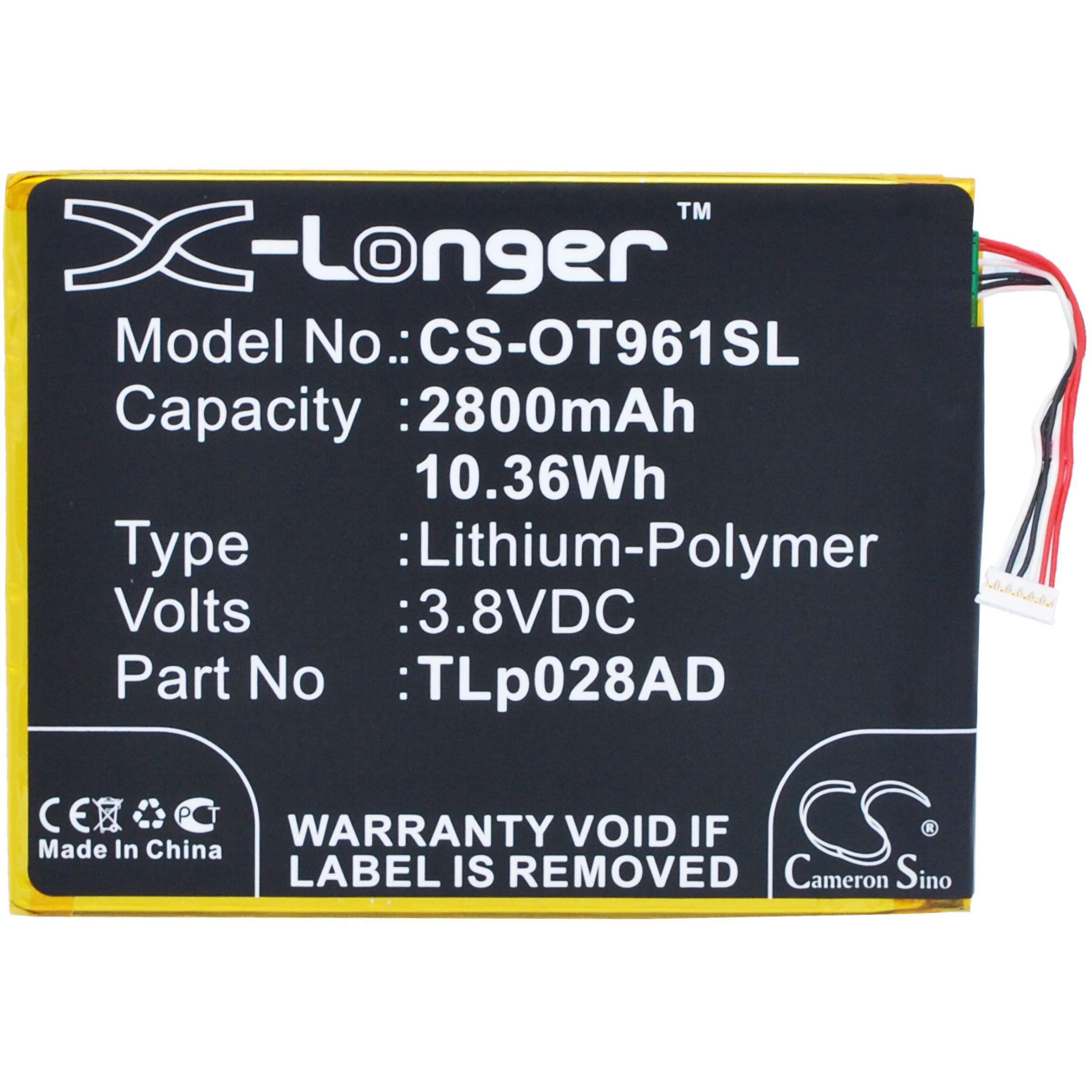 Alcatel TLp028AD Battery Replacement