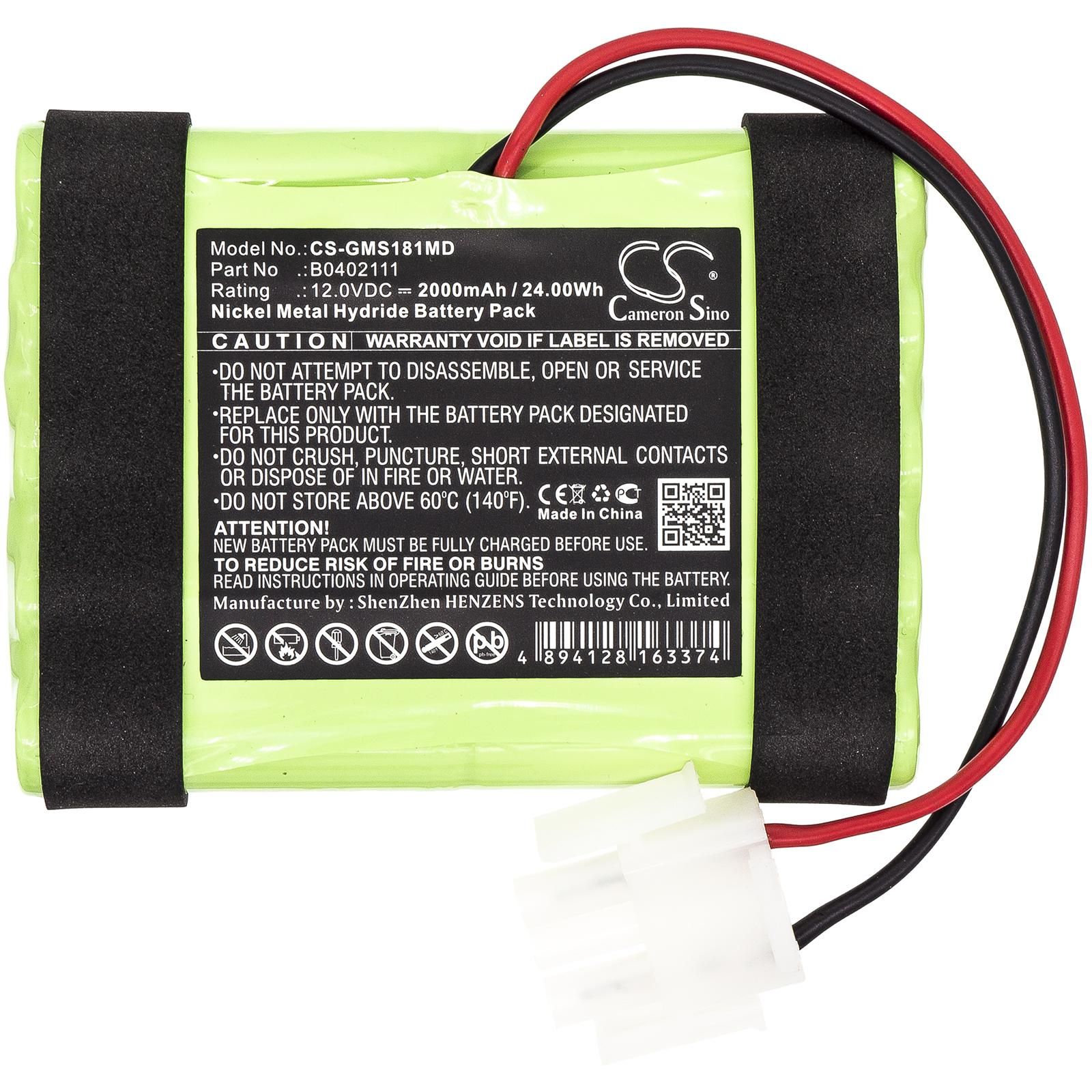 GE Servomed SMS 182 Battery Replacement