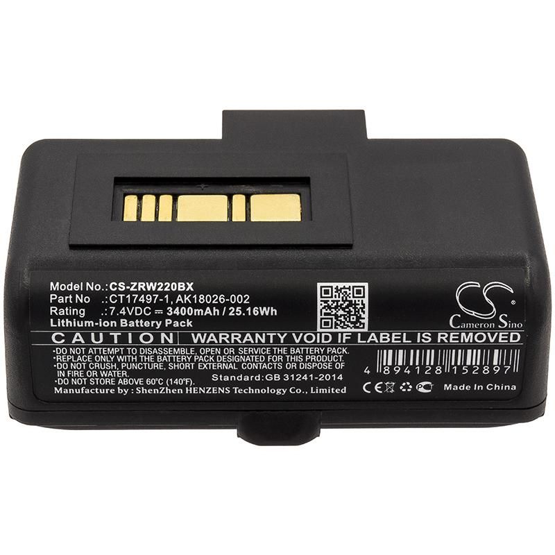 Zebra AK18026-002 Battery Replacement
