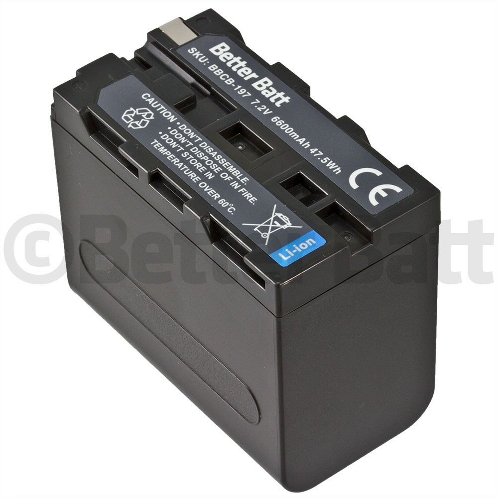 Vhbw 2x Batteria Ricaricabile Per Sony NP-F930/F950/F970 – 6000mAh, 7.2V, Li-Ion, Per Videocamera